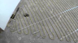 Монтаж нагревательного кабеля в слой наливного пола под плитку.(, 2016-04-05T05:35:44.000Z)