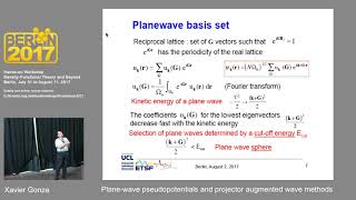 L07, Xavier Gonze, Plane-wave pseudopotentials and projector augmented wave methods screenshot 3