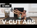 5 Min V CUT ABS | Shredded Obliques Workout