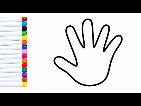 Comment dessiner une main ✋️ | Tutoriel facile étape par étape pour dessiner et colorier une main...