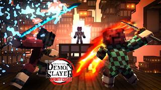 Tanjiro Giyu VS Akaza PART 1 - Demon Slayer Infinty Castle Minecraft Animation