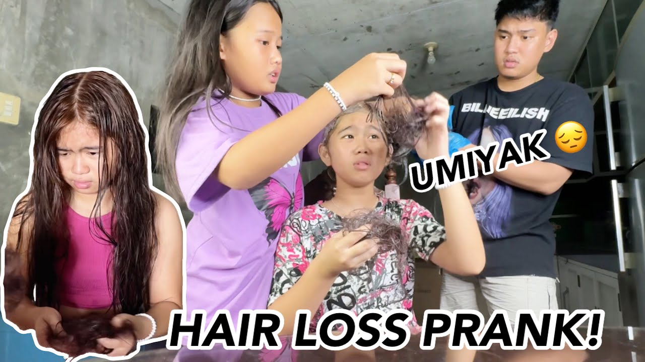 UMIYAK SI ALTHEA 🥲 HAIR LOSS PRANK (gone wrong)