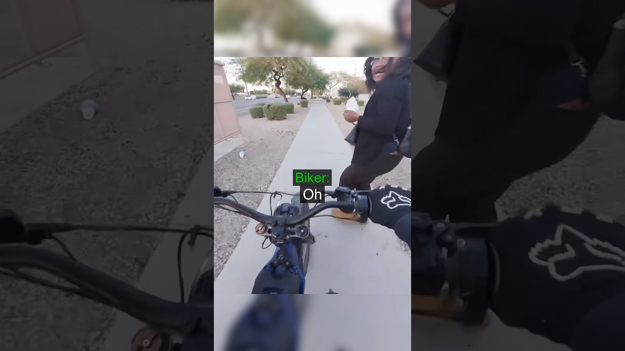 Biker Ran Over Pieton!😱
