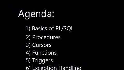 Learning PL/SQL programming