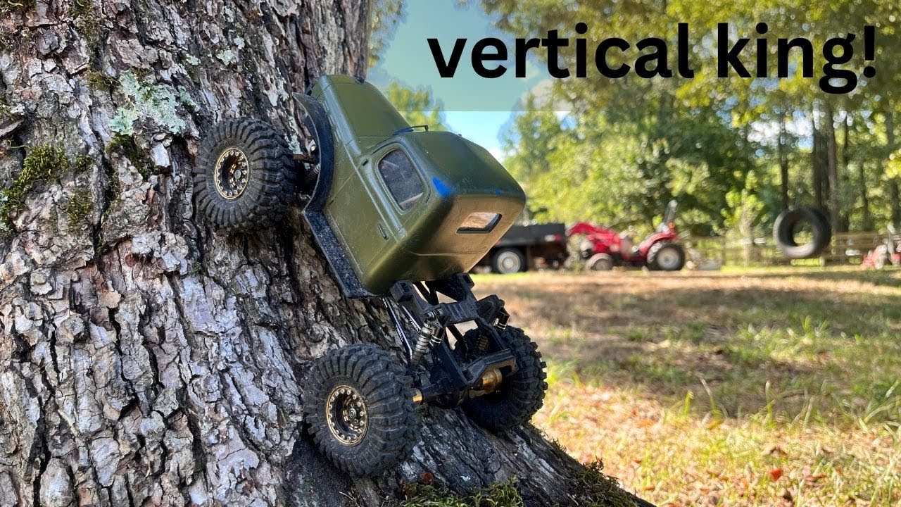 fcx24 treal 12+mm links and 43mm shocks! our new vertical king!