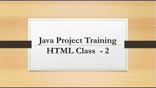 Java Web Development Training - Class 2 || 11 Jan 2022 || HTML Formatting Tags