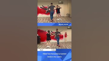 Tilted Turn forwards to Cambré (@zouk_moves - Brazilian Zouk Moves Glossary)