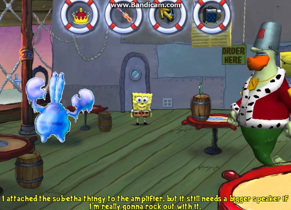 Игра губка боб корона. Spongebob игра 2005. Игра губка Боб квадратные штаны 2004. Спанч Боб корона Нептуна. Spongebob корона Нептуна игра.