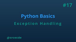 Exception handling - python basics tutorial p17