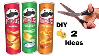 DIY - 2 Ideas with Pringles Box | 2 Things You Can Make From Pringles Cans | Best out of waste #16