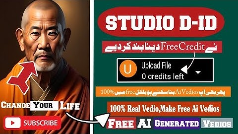 "Studio D-ID Not Credit Add Problem Solve | How to make Free Ai vedios: A step-by-step guide!"