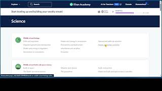 Kahn Academy - FREE Science Curriculum - Grades 6 - 12