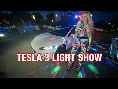 Tesla Model 3 Light Show 4K 