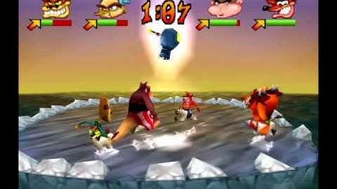 Crash Bash - Warp Room 1: Ruins - 10) Polar Panic Lv. 3
