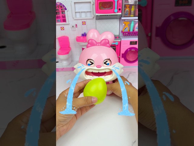 Pink Rabbit Eating Orange Set Toys, Satisfying With Unboxing Miniature ASMR Videos #shorts