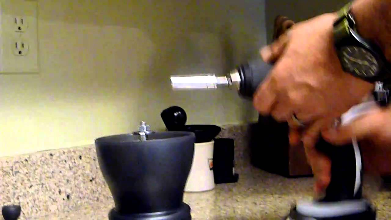 Hario Ceramic Burr Coffee Grinder Modification - YouTube