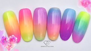 How to do gel polish ombre nails. 3 Colour ombre nail art.   Easy nail art at home for beginners