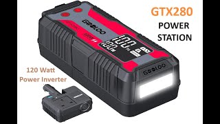 GOOLOO GTX280 Power Station & Jump Starter w/ power inverter