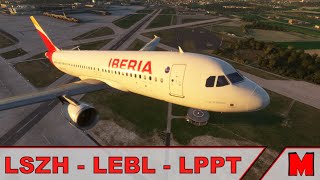 FENIX A320 / LSZH - LEBL - LPPT / MSFS / VATSIM [GER/ENG]