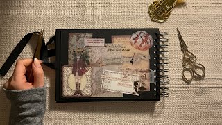 ASMR 다꾸 |  블랙 다이어리로 빈티지다꾸하기 #다꾸asmr#빈티지다꾸#스크랩북#Scrapbooking