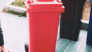 120L 240L plastic outdoor trash can BTPC bright plastic
