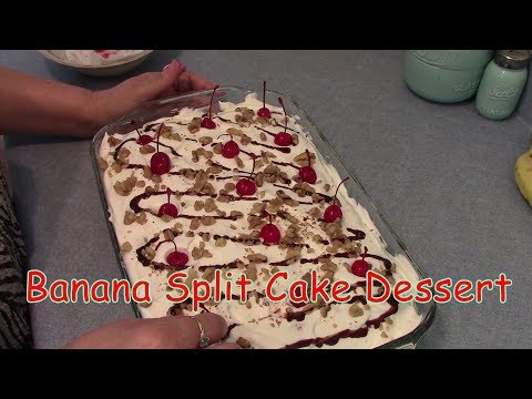 Banana Split Cake Dessert -- Easy and Delicious