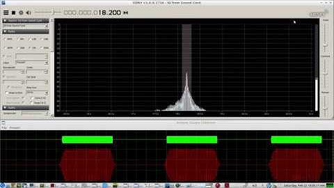 SDR# - receiving a CW signal on VLF 18.200 Khz - using its own Youssef window function CW filter