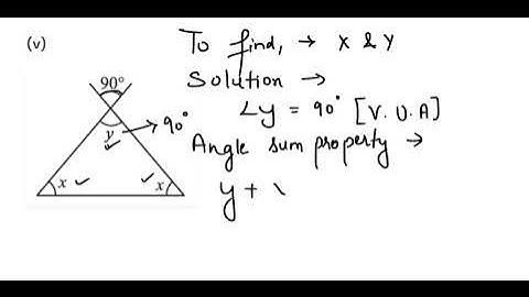 2. Find the values of the unknowns x and y in the following diagrams: