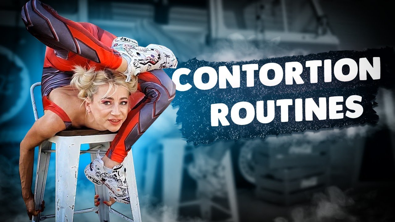 Contortion routines. Backbending poses. Flexible Alesya doing