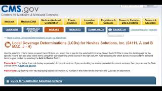 National and Local Coverage Determinations screenshot 5