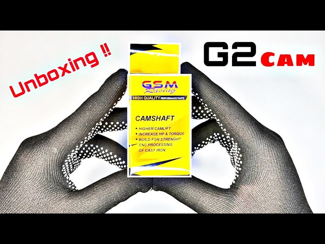 GSM RACING Y15ZR | LC135 Racing Cam Shaft (G2) Unboxing - ASMR class=