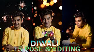 5 Diwali Photoshoot Ideas at Home | HD Photo Manipulation tutorial 2021- VLP - শুভ দীপাবলি screenshot 4