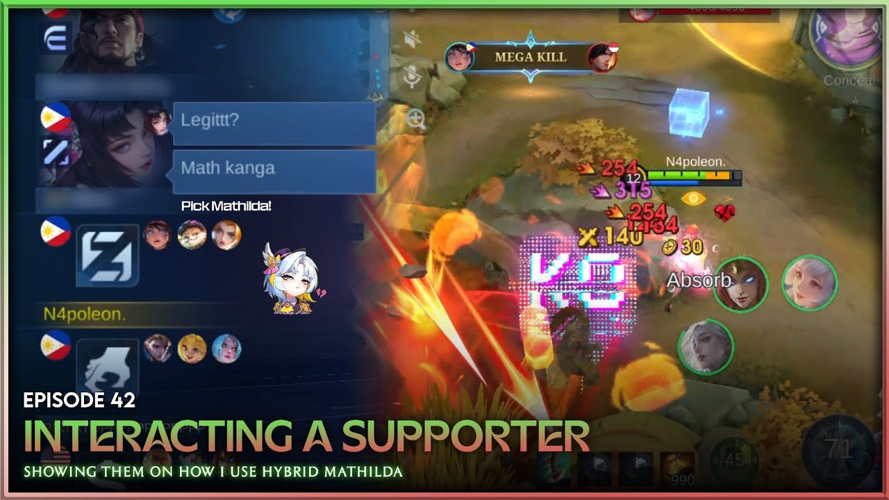 INTERACTING A SUPPORTER (showing them on how I use Hybrid Mathilda?) | MLBB
