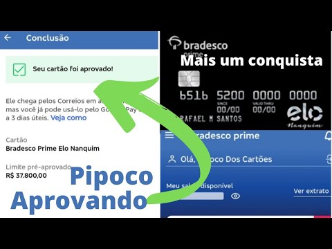 URGENTE! PIPOCO. APROVANDO EM MAIS UM CARTÃO ALTA RENDA BRADESCO PRIMI ELO NANQUIM Sensacional R$38K