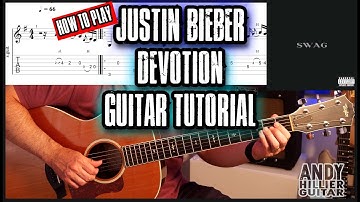 How to Play DEVOTION by Justin Bieber Guitar Tutorial (Bass Line Arranged for Guitar)
