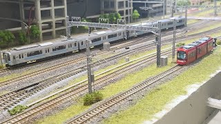 N-Gauge Model Story Episode 1 Who Is Bigger E127 Series 100s vs. Unitram! (Subway vs. Tram)