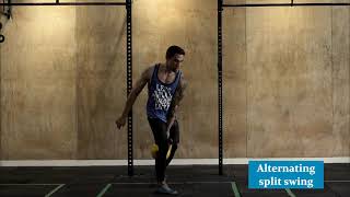 Swing alternado en squat con Kettlebell / Kettlebell Alternating split swing