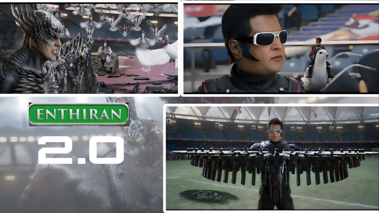 Robot 2.0 Climax Fight Scene | rajini, akshay Kumar | robot 2.O full ...