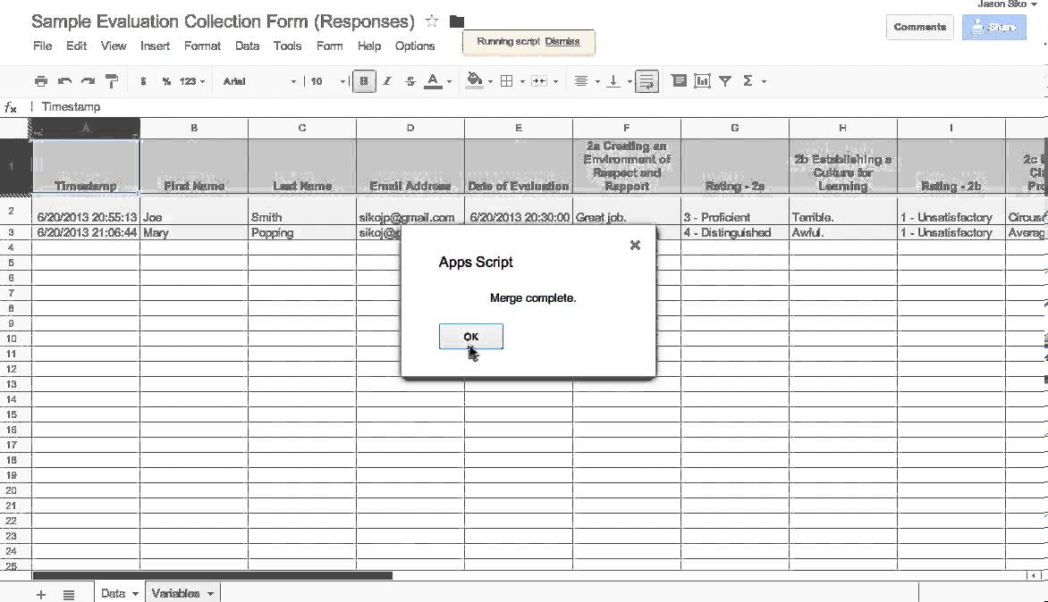 google spreadsheet script for moving data youtube google apps script form