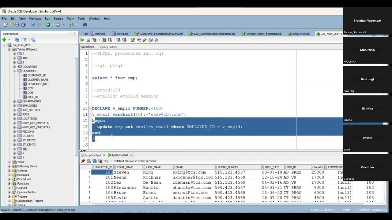 PLSQL coding implementation in real time project| plsql basics - YouTube