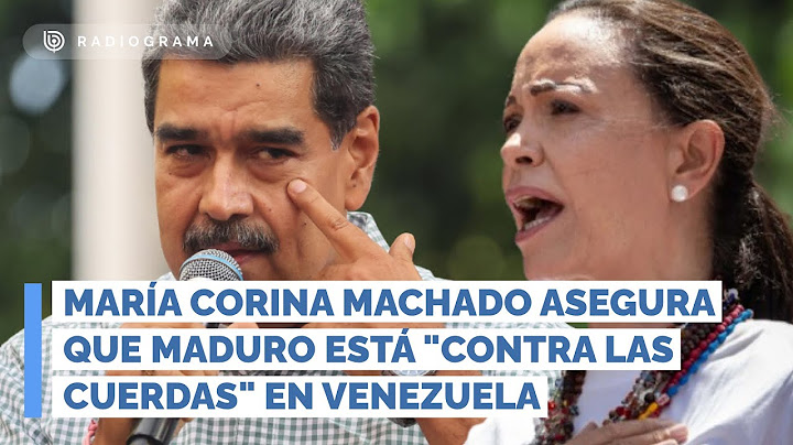 María Corina Machado asserts that Maduro is "on the ropes" in Venezuela (DR).