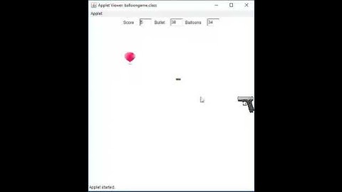 Balloon Bursting Game Developed in Java (Applet )