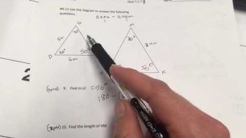 Geometry Quiz Review Video 7.1-7.3 #1