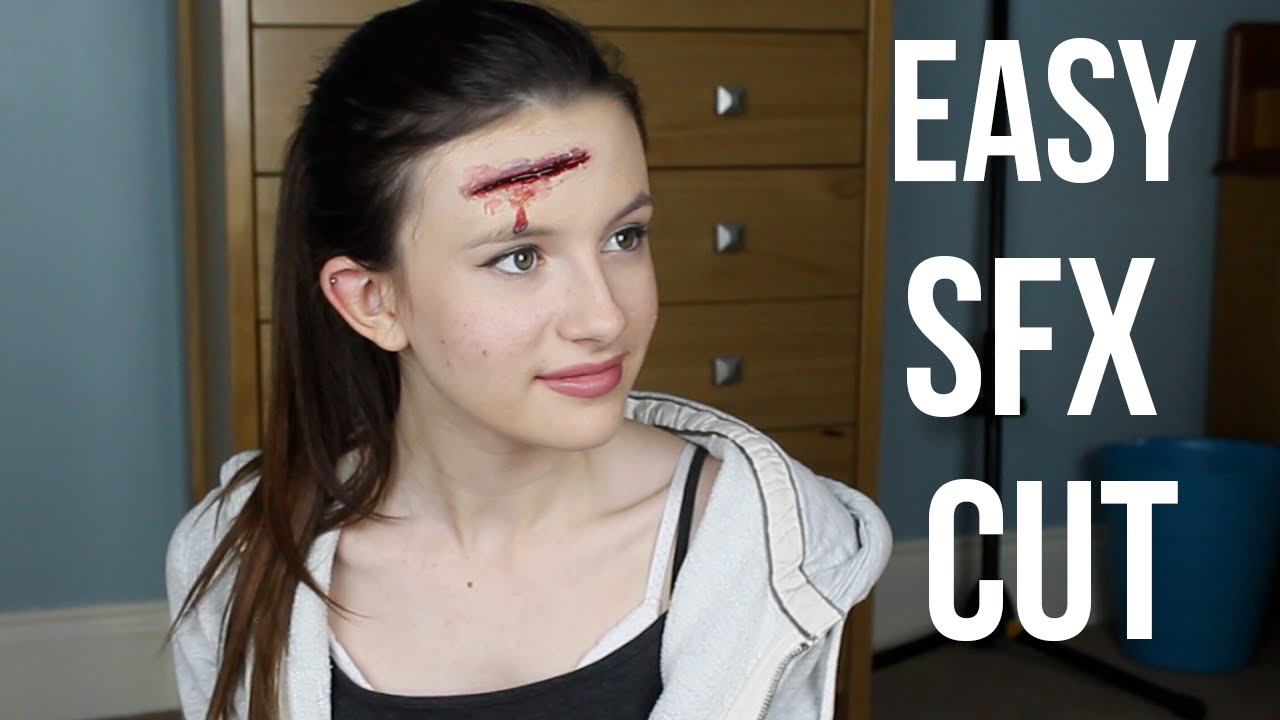 SFX Bloody Cut Tutorial Easy Halloween Makeup Ohemgeeitsmaya