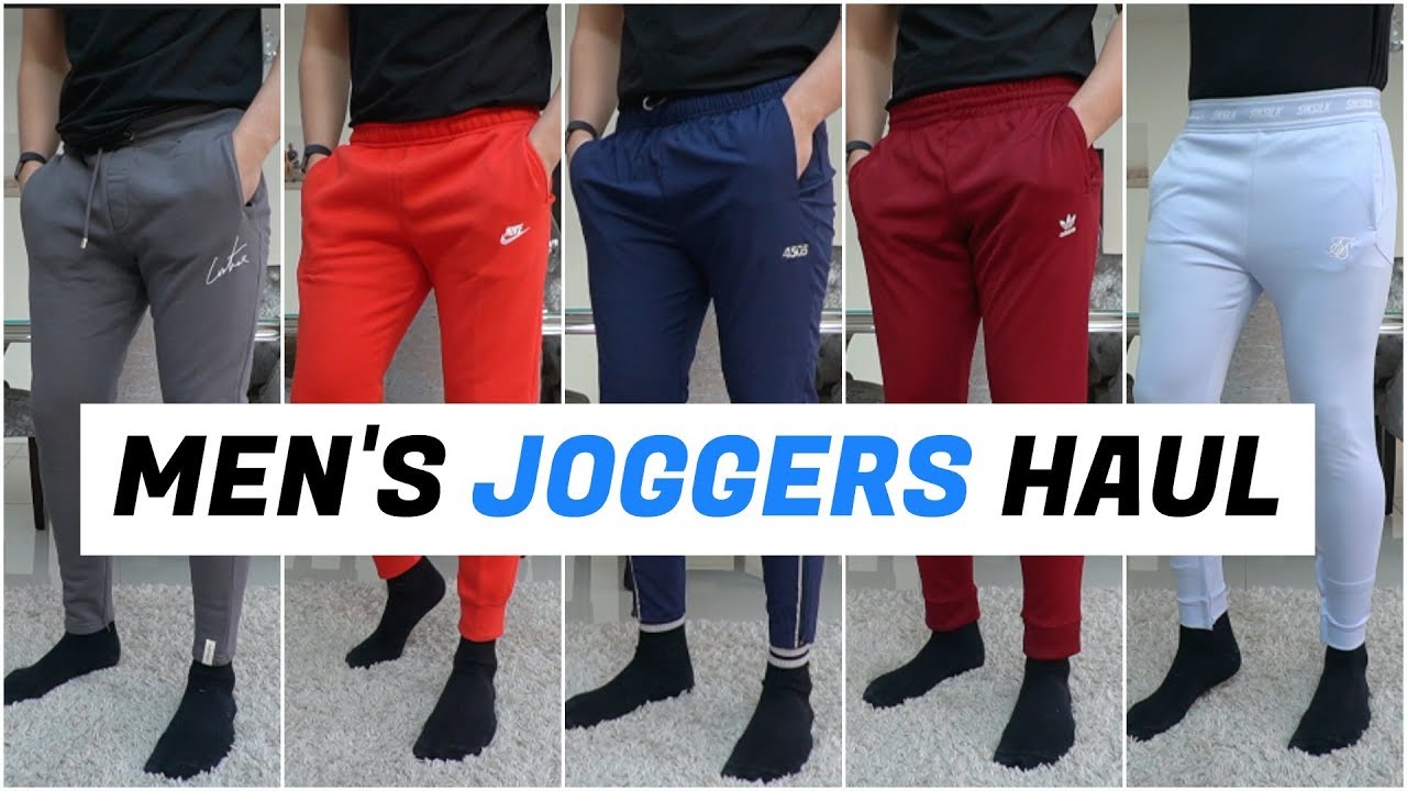 Huge Men's JOGGERS Try-On Haul (Nike, Adidas, The Couture Club) - YouTube