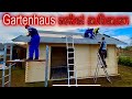 DIY Gartenhaus selbst aufbauen Bausatz Blockbohlenhaus Gartenlaube aus Holz Gartenhütte bauen