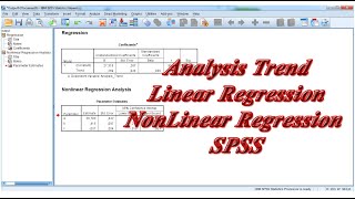 Analysis Trend Use Linear Regression And NonLinear Regression SPSS