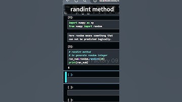 randint method of random Number for array in numpy with python #short #python #education #numpy #ai