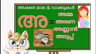 malayalam alphabets മലയാളം അക്ഷരമാല സ്വരാക്ഷരങ്ങൾ  /അക്ഷരങ്ങൾ വെച്ചിട്ടുള്ള വാക്കുകൾ screenshot 4