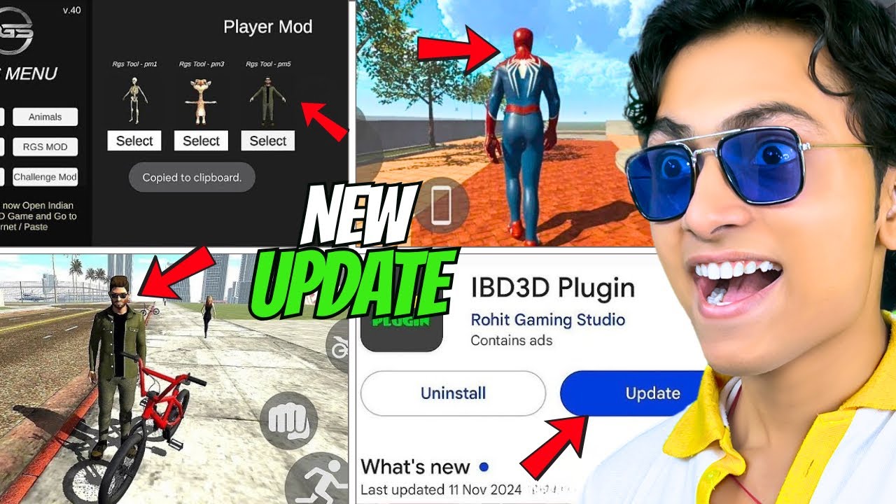 INDIAN BIKE DRIVING 3d NEW UPDATE😱| NEW CHEAT CODES and CARRYMINATI Character